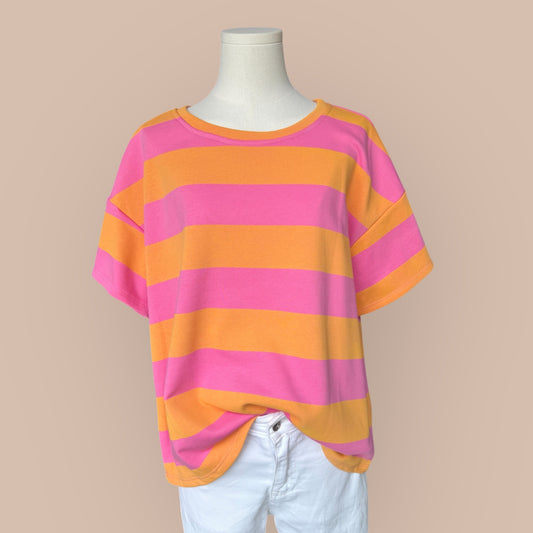Gestreiftes Oversize T-Shirt