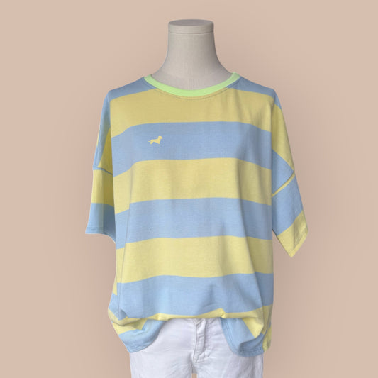 Shirt Gestreift mit Dackel in Wunschfarbe