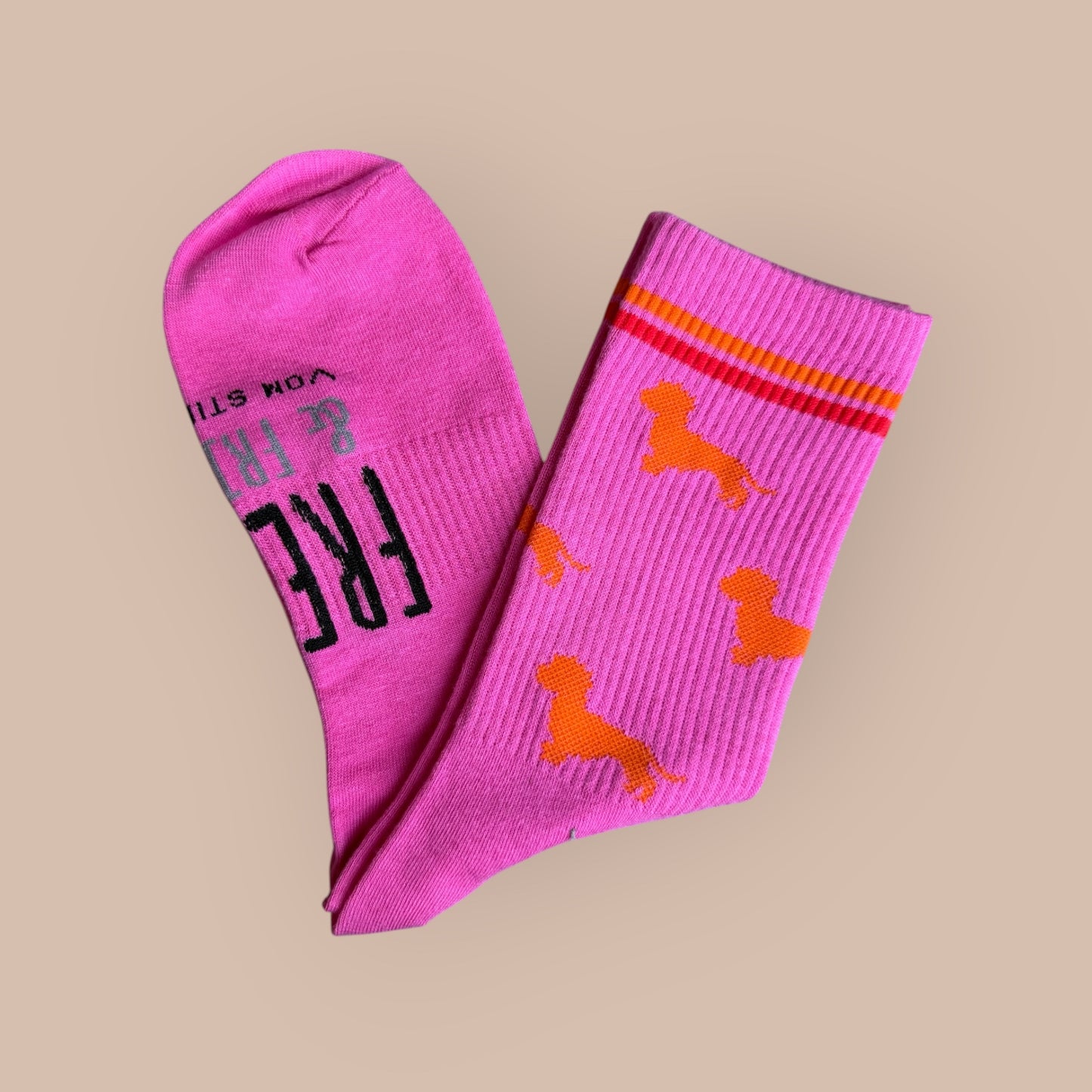 Socken Allover Dackel