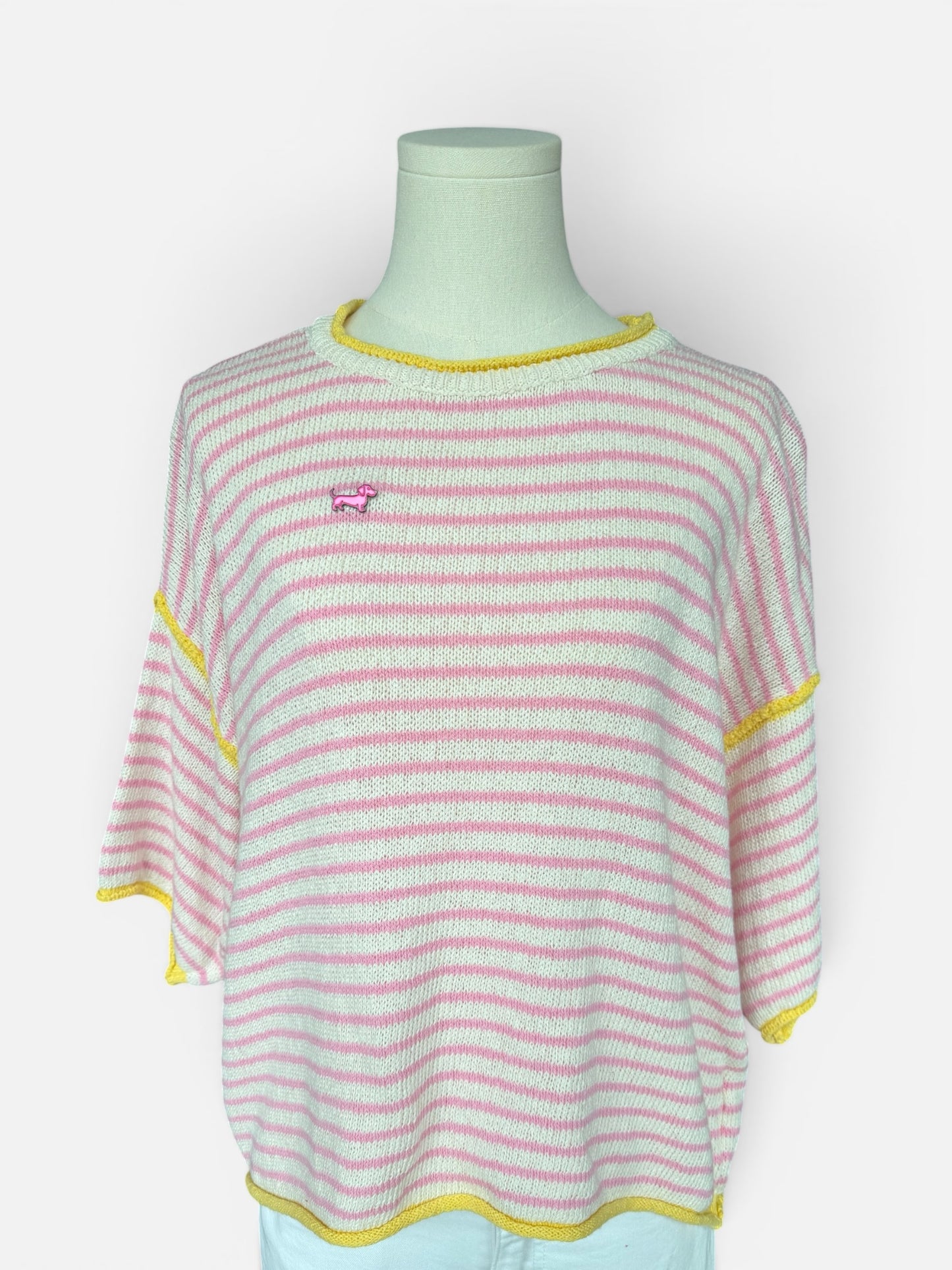 Dackel-Pin Strickshirt