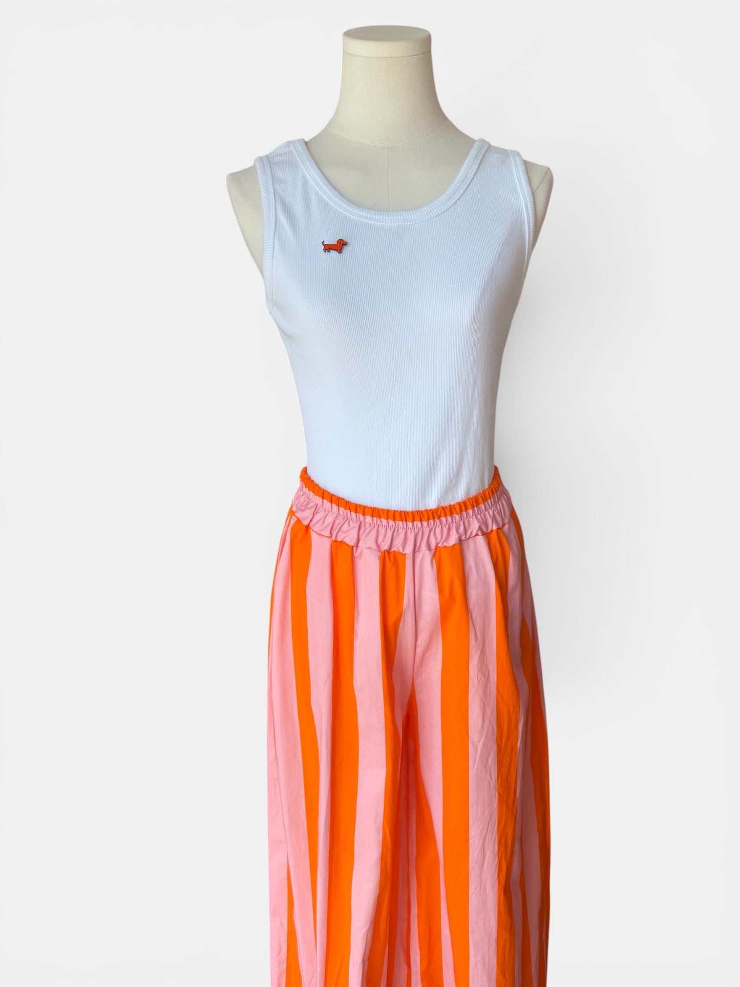 Gestreifte Leinenhose