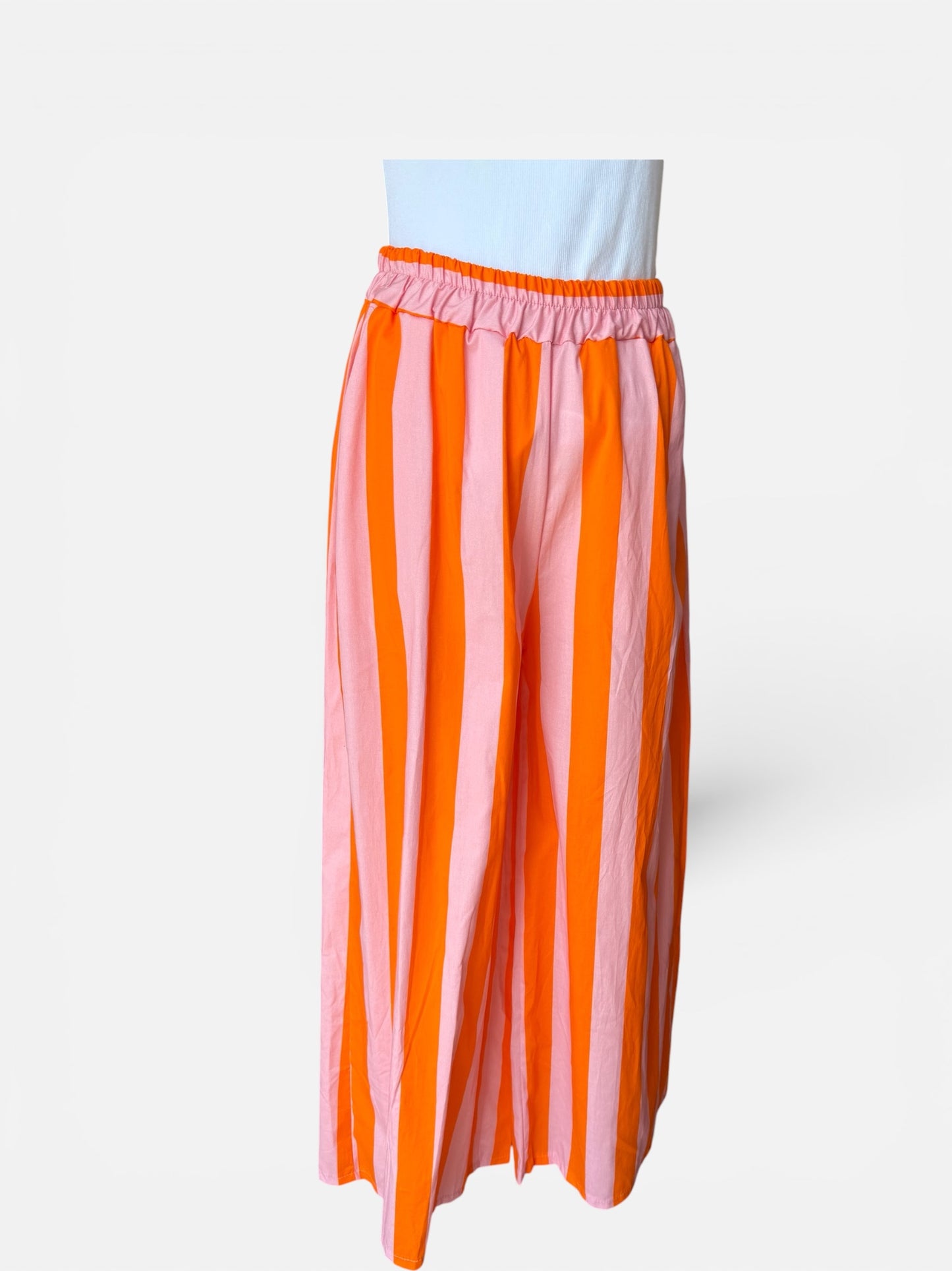 Gestreifte Leinenhose
