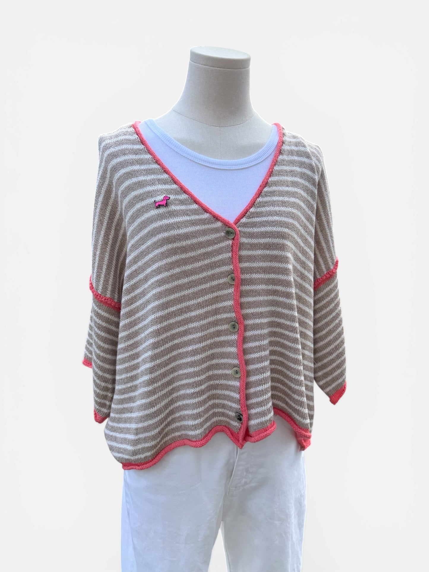 Dackel-Pin Strickjacke