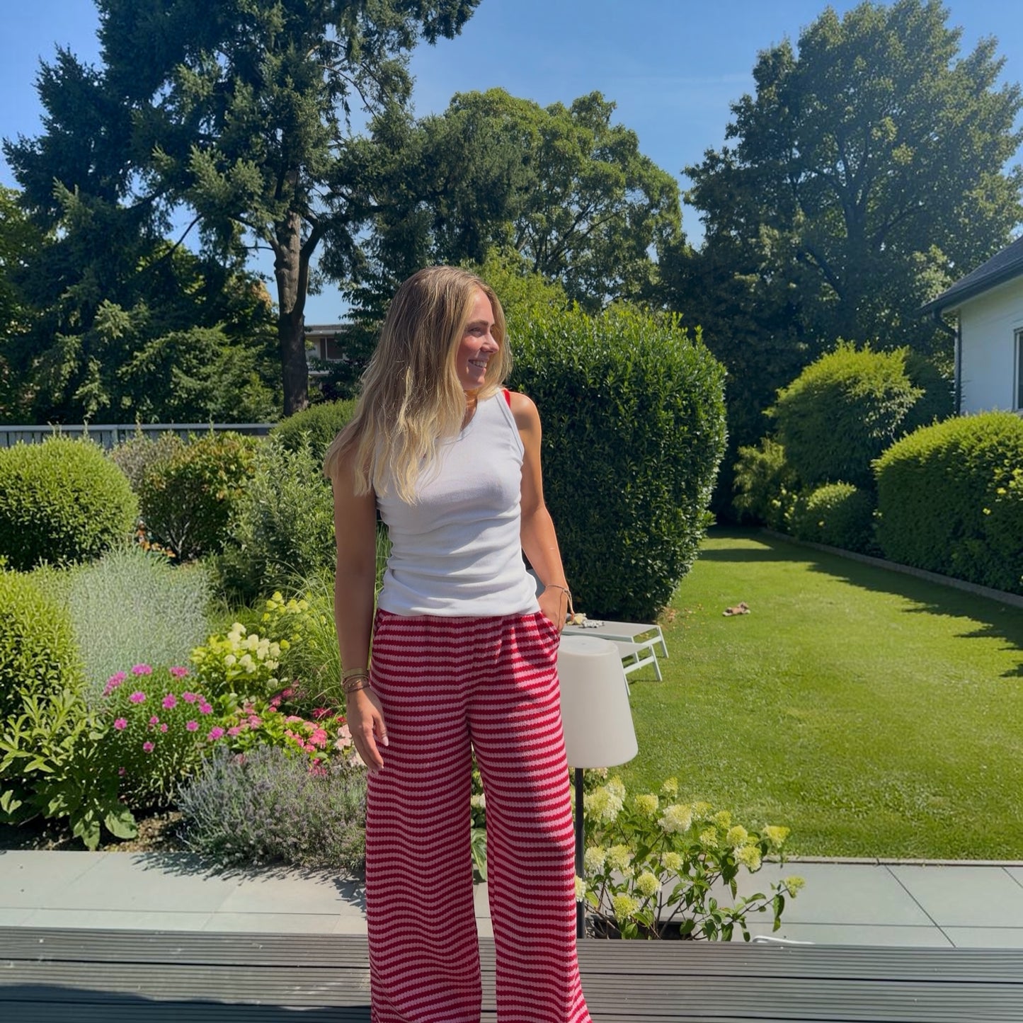 Coastal Stripes Strickhose