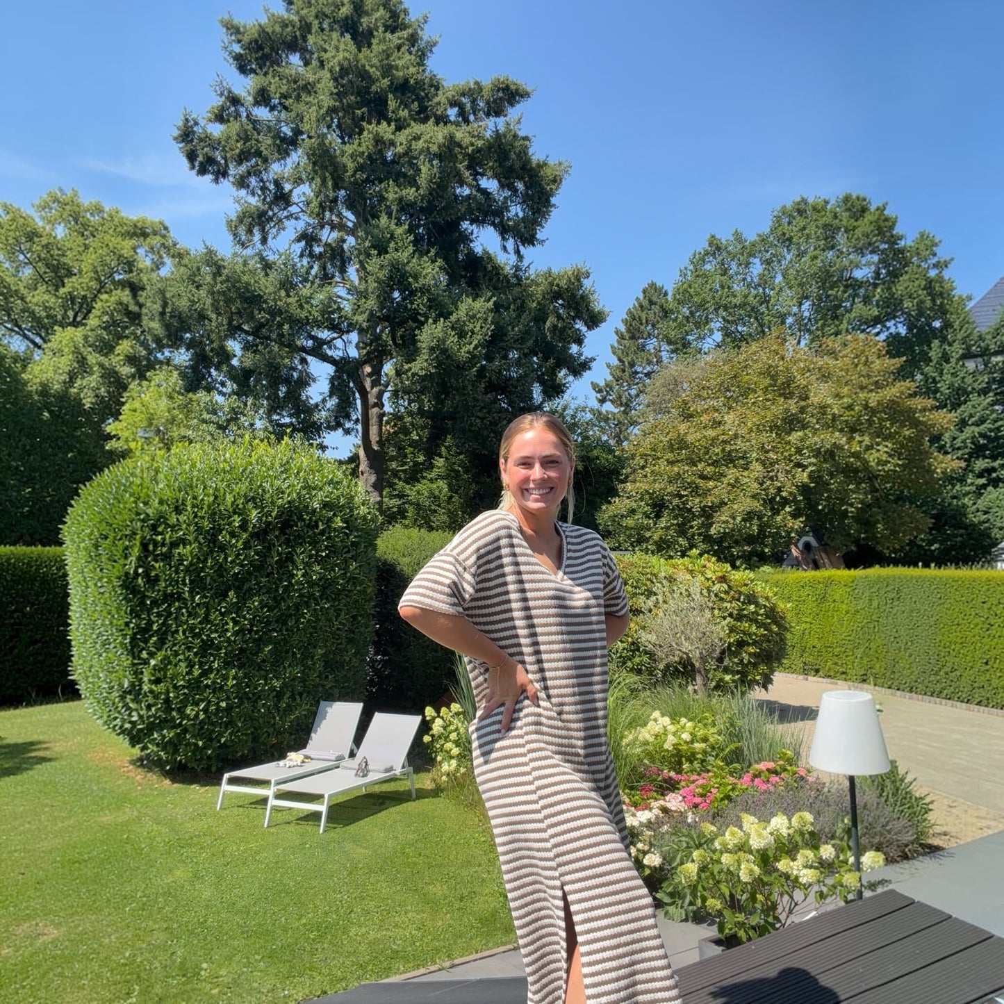 Coastal Stripes Strickkleid