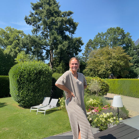 Coastal Stripes Strickkleid
