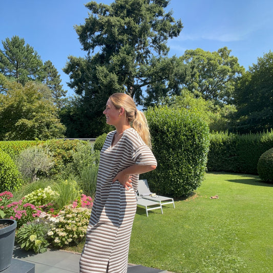 Coastal Stripes Strickkleid