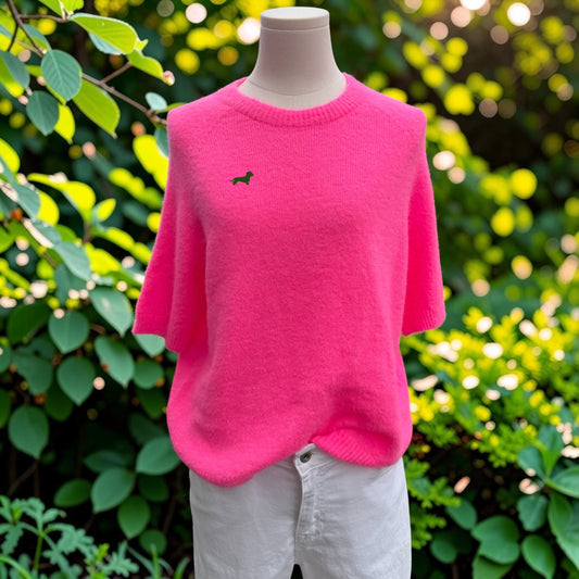 Kurzarmpullover Marla mit Dackelstick