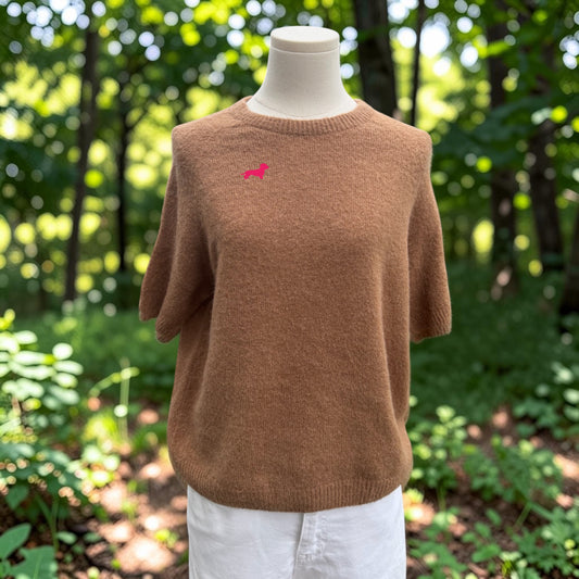 Kurzarmpullover Marla mit Dackelstick