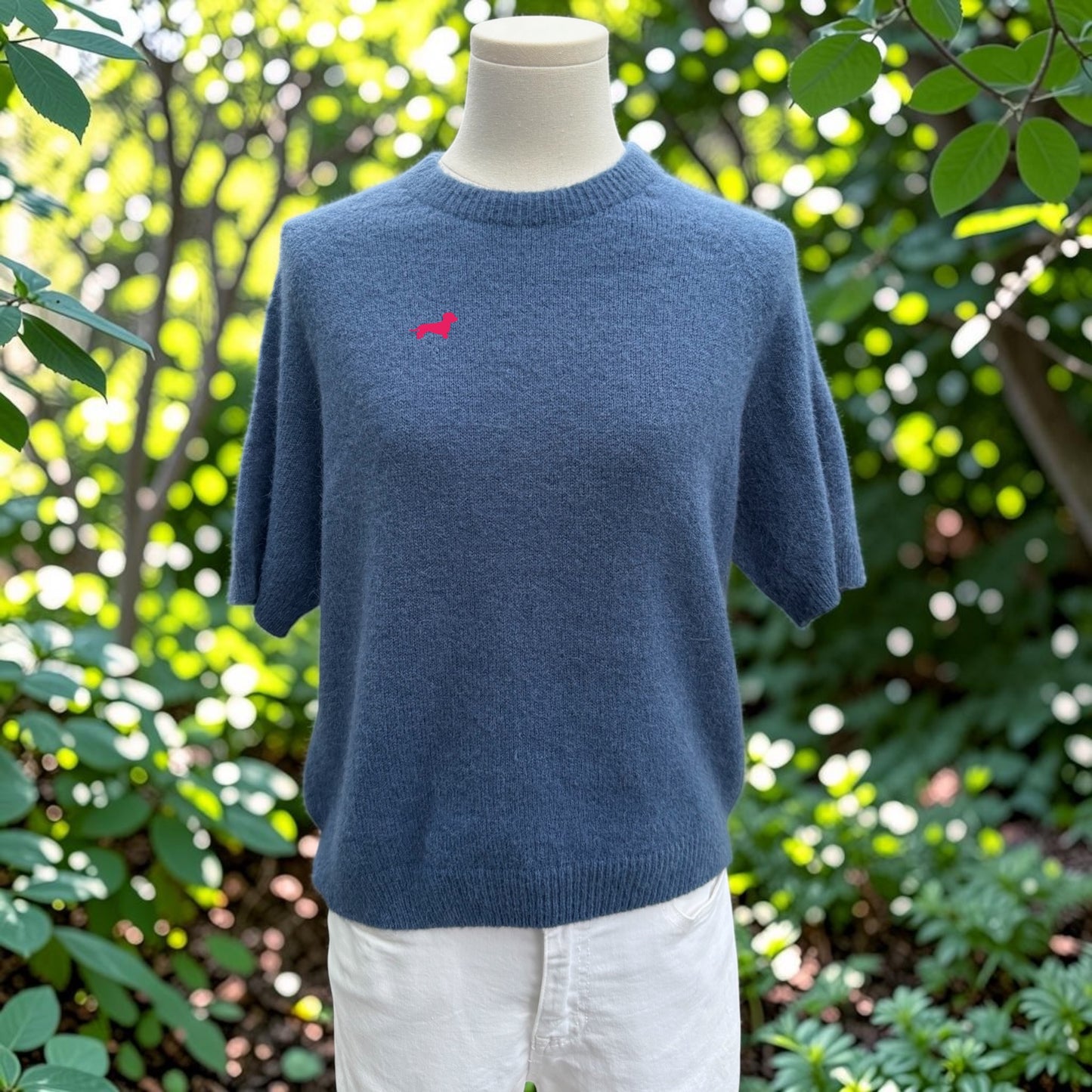 Kurzarmpullover Marla mit Dackelstick