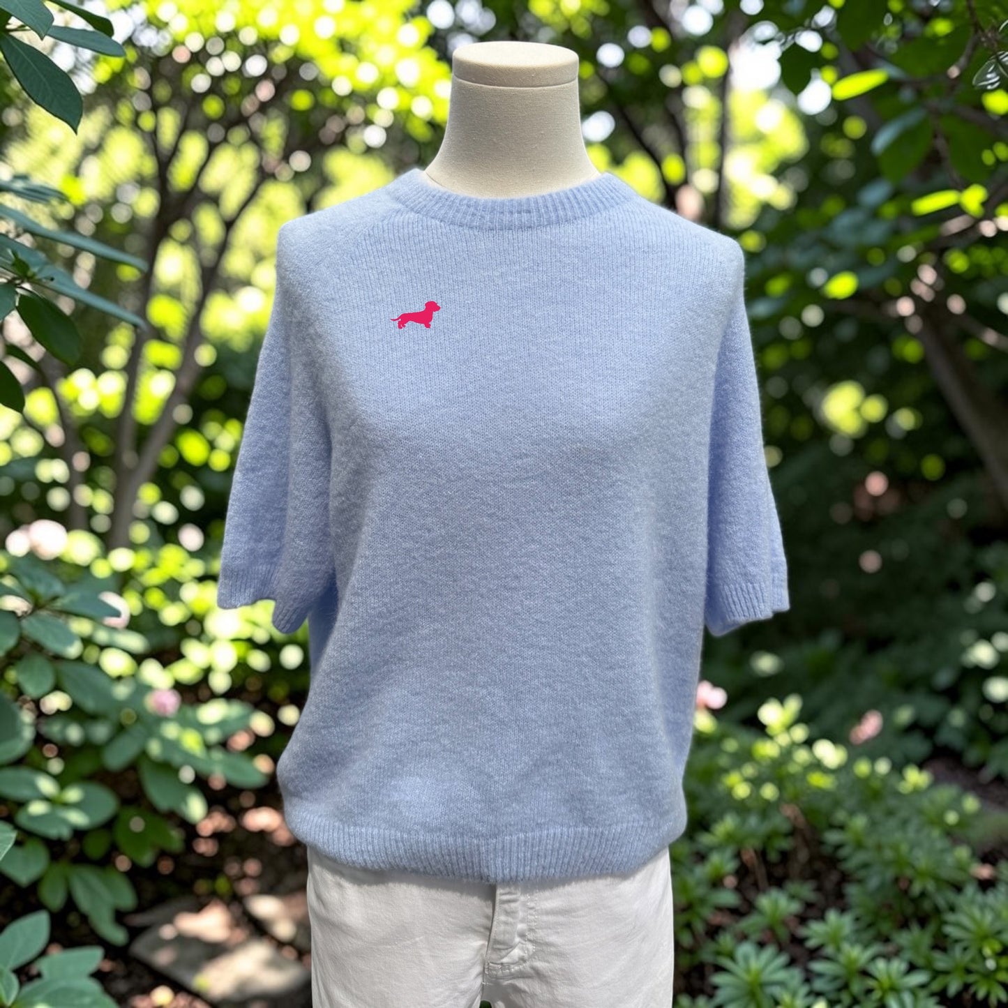 Kurzarmpullover Marla mit Dackelstick