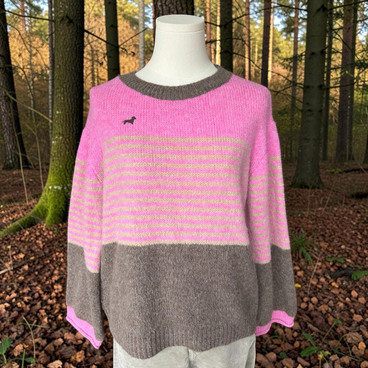 Streifenpullover Lotti mit Dackelstick
