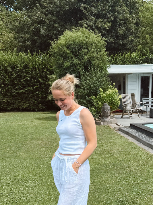 Rib Tanktop mit Dackel-Pin