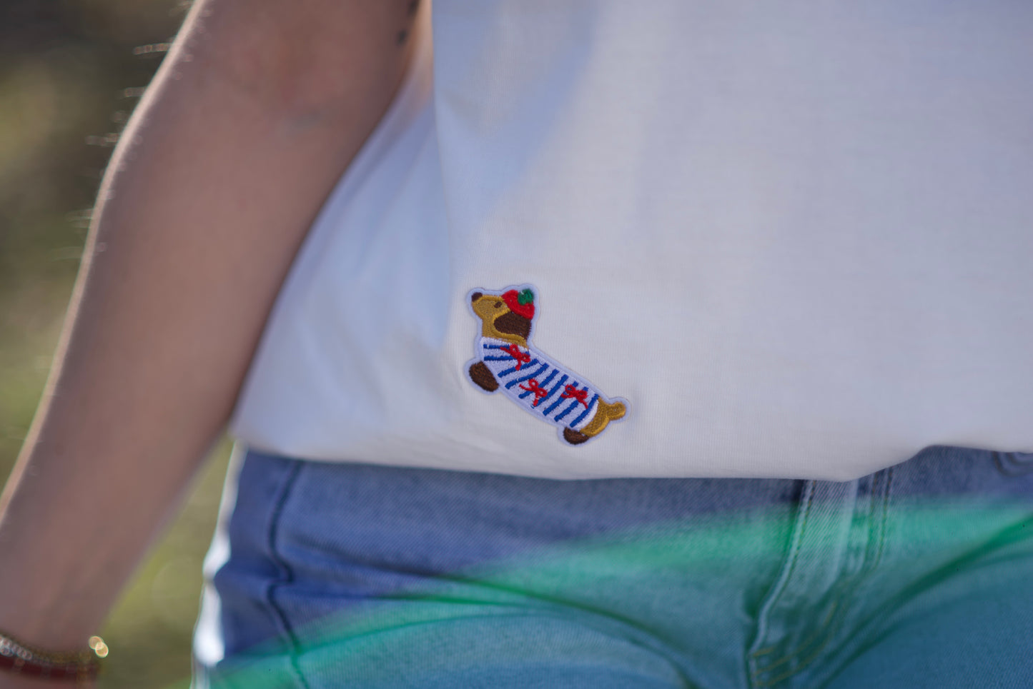 T-Shirt mit Dackelpatch