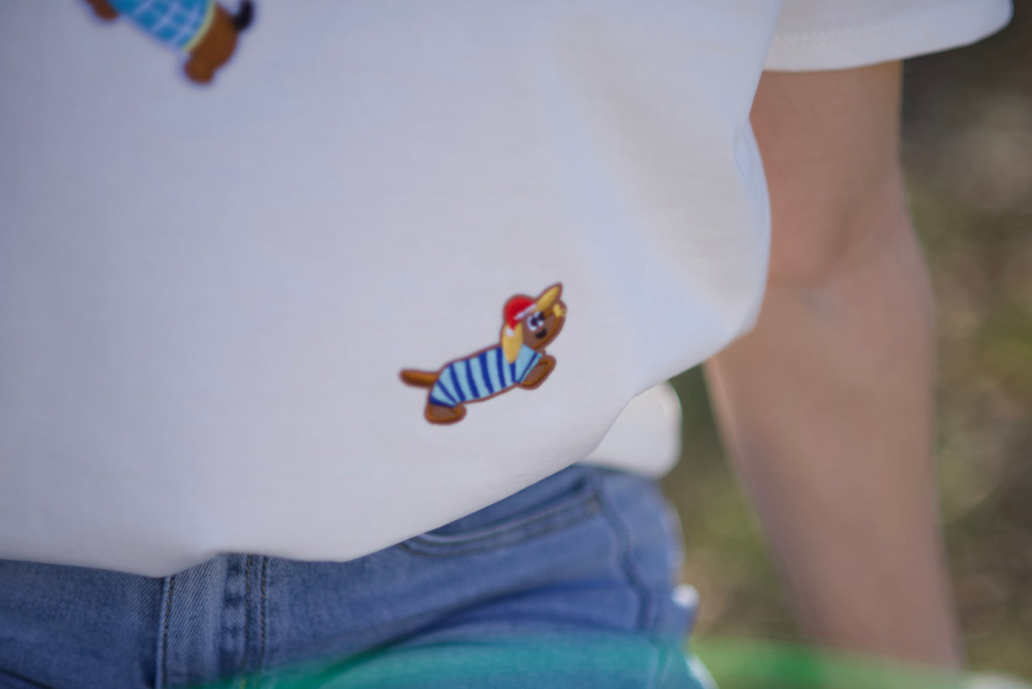 T-Shirt mit Dackelpatch